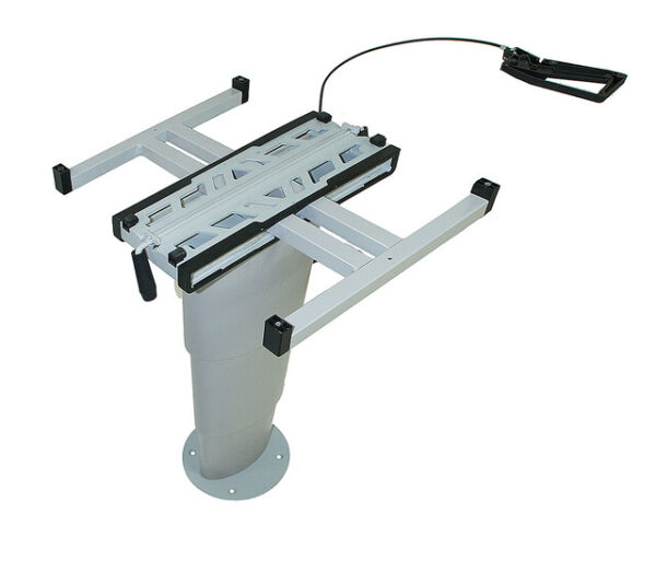 Einsäulen-Hubtisch PRIMERO COMFORT HVD Höhe 35 - 71 cm Farbe silbergrau