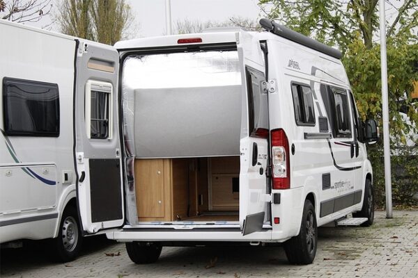 Thermovorhang HINDERMANN passend für Fiat Ducato ab 2007 Hecktür Fb. hellgrau – Bild 2