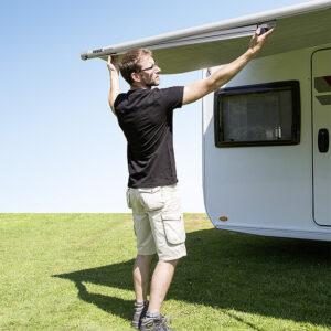 Sackmarkise Thule Omnistor 1200 260 x 220 cm Tuch Farbe mystic grey Gehäuse Farbe weiß