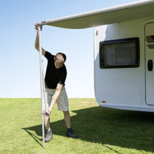 Sackmarkise Thule Omnistor 1200 450 x 250 cm Tuch Farbe saphir blau Gehäuse Farbe weiß