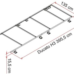 Dachträgersystem FIAMMA Roof Rail passend für Ducato H3
