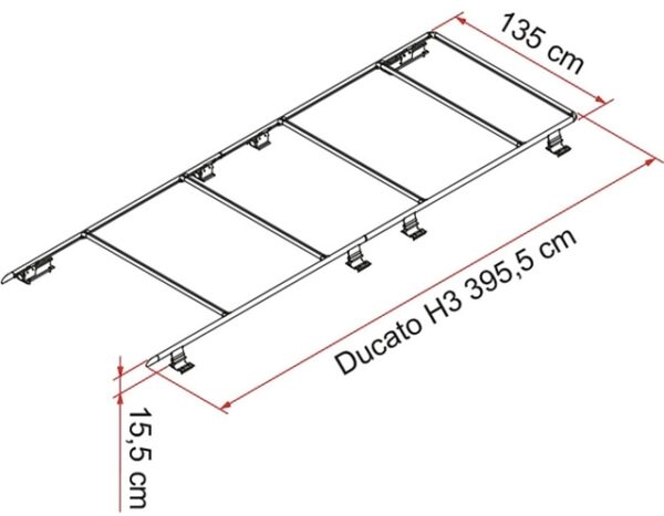 Dachträgersystem FIAMMA Roof Rail passend für Ducato H3