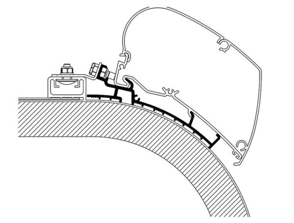 Adapter 4,50 m passend für Rapido THULE Omnistor Serie 6/9