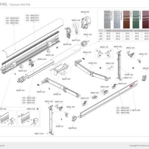FIAMMA Frontblende zu F45 L Titanium 550 cm eloxiert
