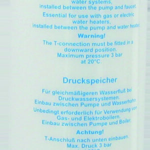 Druckausgleichsbehälter Anschluss JG 12 max. Druck 3 bar Durchmesser/Höhe : 82/280 mm