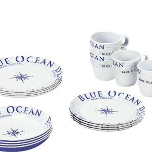 Geschirrset Melamin Brunner Blue Ocean 16-tlg.