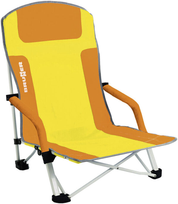 Strandstuhl Brunner Bula Stahl Fb. gelb / orange – Bild 2