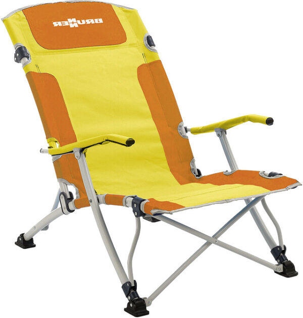 Strandstuhl Brunner Bula XL Stahl Fb. gelb / orange – Bild 2