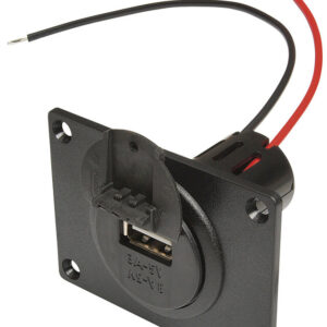 Einbausteckdose Power USB Pro Car EV  mit Montageplatte und Deckel 12 - 24 V
