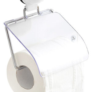 Toilettenpapierhalter Eurotrail mit Saugnapf Farbe weiß belastbar bis 3 kg