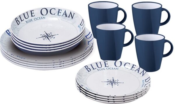 Lunch Box Melamin Brunner 16-tlg. Fb. blue ocean – Bild 2