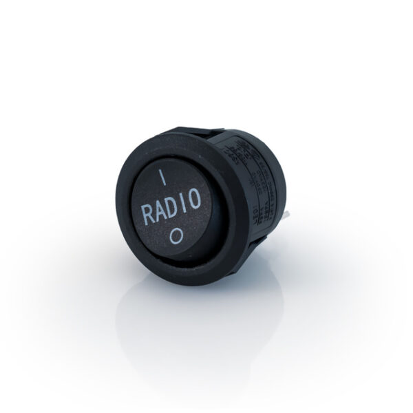 Caratec Install WIppschalter rund mit Aufdruck RADIO