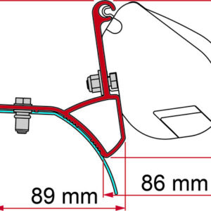 Adapter zu Markise F35 Kit passend für Renault Trafic