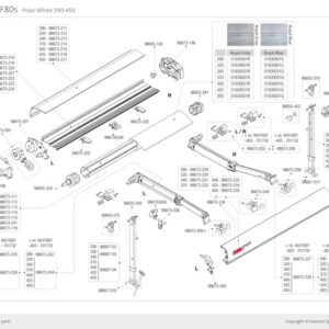 Tuch zu Markise F65S 400 cm Fb. Royal Grey