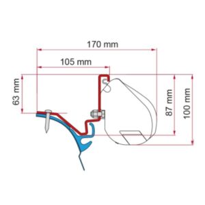 Adapterkit zu Markise F35 passend für VW T6 Kepler