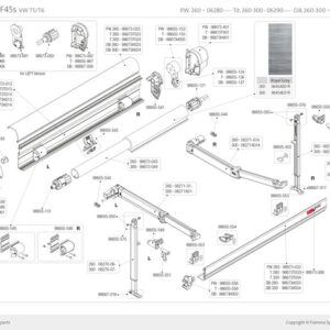Tuch zu Markise F45S 260 cm Fb. Royal Grey