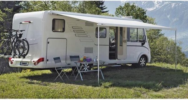 Wandmarkise Thule Omnistor 8000 500 x 275 cm Tuch Fb. Mystic Grey Gehäuse Fb. cremeweiß RAL9002 – Bild 3