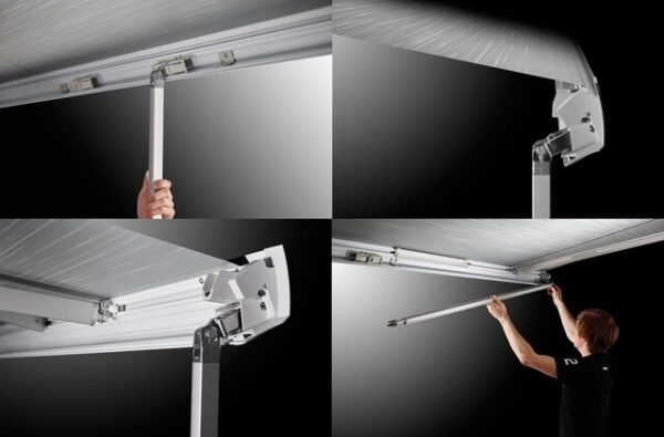 Wandmarkise Thule Omnistor 5200 232 x 180 cm Tuch Fb. Mystic Grey Gehäuse Fb. silber – Bild 3