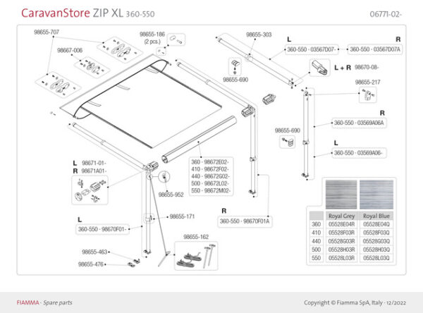Spannstange + Stützfuß links zu CS 410-550 XL