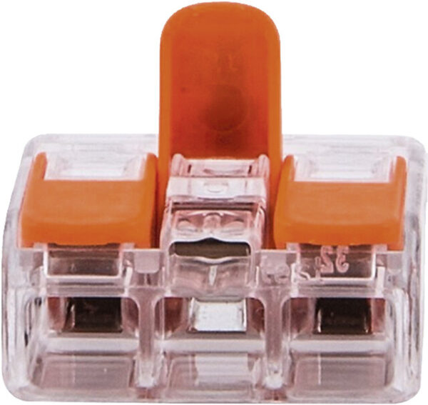 Wagoklemme transparent 3 Farbe transparent - orange wieder lösbar 50 Stück – Bild 2