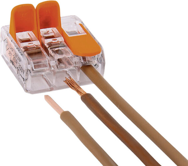 Wagoklemme transparent 3 Farbe transparent - orange wieder lösbar 50 Stück – Bild 3