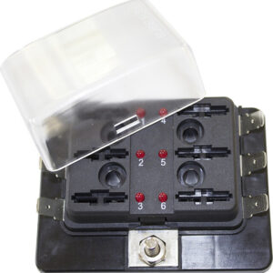 Sicherungshalter 6 FS - LED Farbe schwarz