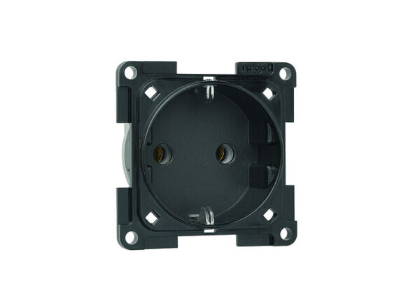 Steckdoseneinsatz Schuko Farbe schwarz 2-polig 10 / 16 A / 250 V – Bild 2