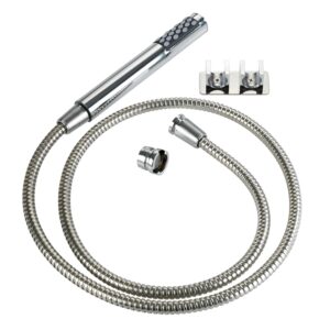 Waschbecken - Dusche mit DUO Haken 170 cm Fb. silber