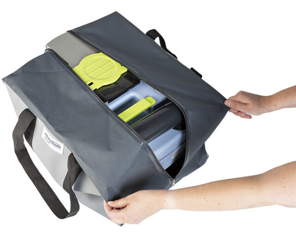 Schutztasche Hindermann für Toilettencassette C200 + C250 Farbe hellgrau / anthrazit – Bild 3