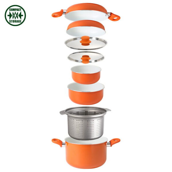 Topfset Alu BRUNNER Mandarina orange 10-tlg. – Bild 3