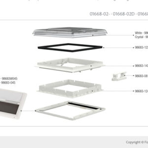 Aussenrahmen links und rechts Dachhaube Vent 50x50