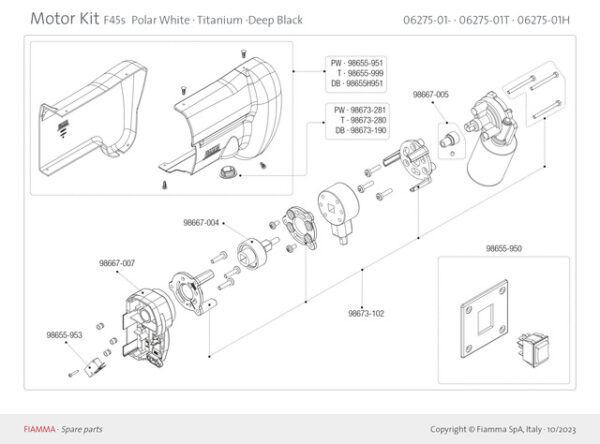Rechter Gehäuseverschluss Motor Kit F45S – Bild 2