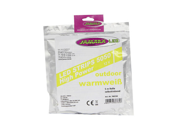 LED Single Strip 10 mm, 12 V / 7,2 W Outdoor / Farbe warmweiß Länge 5 m