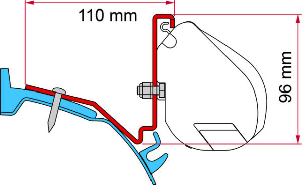 Adapter passend für FIAMMA Ford Custom Capland / Capfun