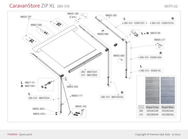 Rechter Arm 280-310 CS Zip XL – Bild 2