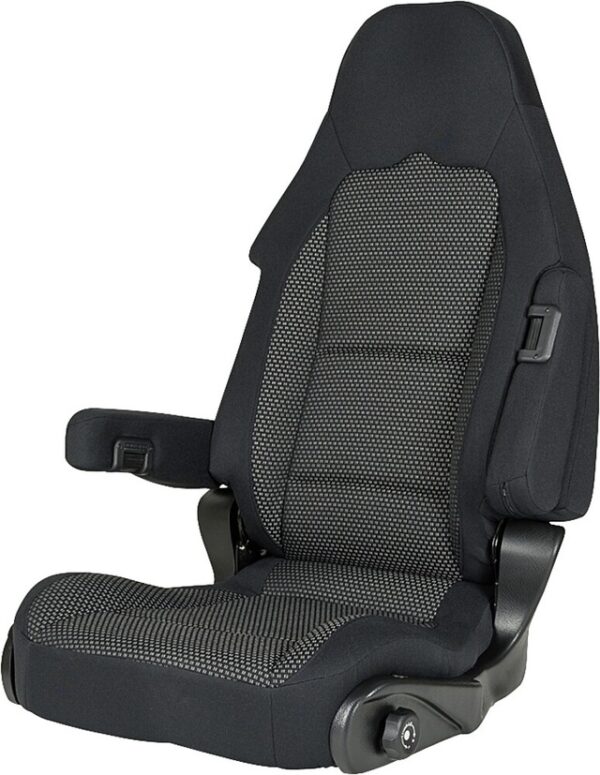 Pilotsitz SPORTSCRAFT S10.1 Inkl. Lordosenstütze Tilt Fahrerseite Farbe Ara schwarz/grau – Bild 2