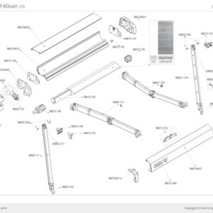 FIAMMA Gelenkarm links für F45S 270 EXT.225 UPG1