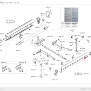 FIAMMA Tuch zu F70 400 x 250 cm Farbe royal grey