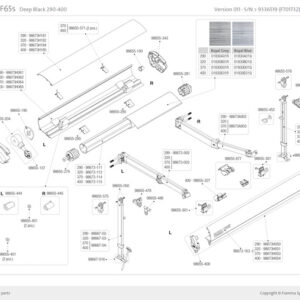 FIAMMA Aufkleber F65 S, Farbe black