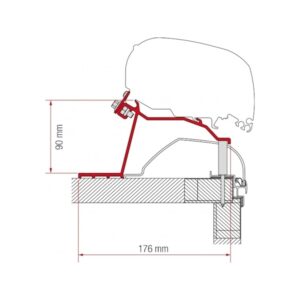 Adapterkit FIAMMA passend für Hobby Caravan ab 2014 2 x 27 cm + 2 x 60 cm