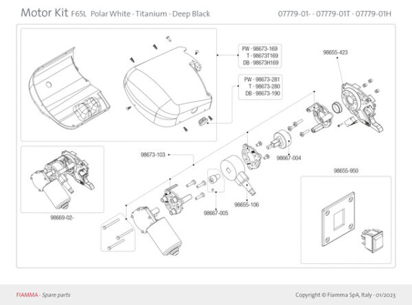 Abdeckung FIAMMA oben und unten zu Motorkit F65L – Bild 2