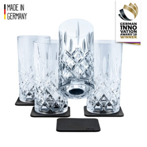 Magnetic Crystal Glass Longdrink silwy 4er Set inkl. Metall-Nano-Gel-Pads