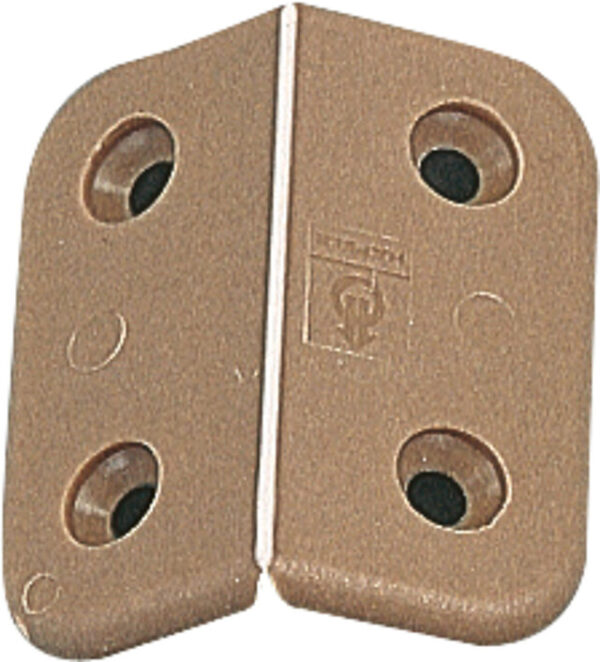 Kunststoffscharnier 40 x 44 mm Farbe braun Inhalt 10 Stück