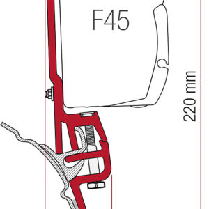 Adapter Fiamma Kit Brandrup pa ssend für VW T4 zu F35/F452 Ha lterungen