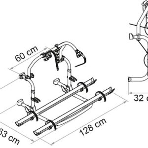 Fahrradträger Fiamma Carry Bike Pro C SLB 2 Räder Traglast 60 kg Farbe aluminium