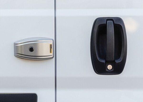Sicherheitschloss HEOSafe VAN Security Schiebe- oder Heck/Flügeltür Farbe grau-silber – Bild 3