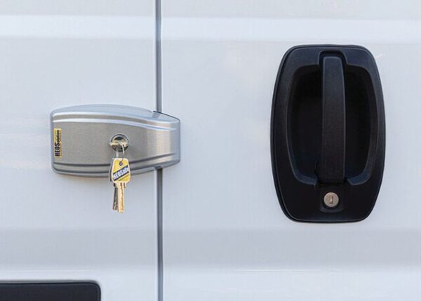 Sicherheitsschloss HEOSafe VAN Security, Schiebe-oder Heck/Flügeltür 2 St. gleich- schließend Fb. grau-silber – Bild 4