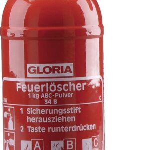 ABC Auto-Feuerlöscher Gloria PDE1GA mit Manometer m. Kfz.-Halter _D/F/I_ Inhalt 1 kg
