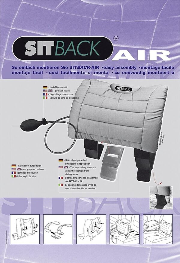 Rückenkissen Sitback Air Farbe schwarz – Bild 4