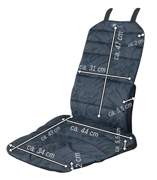 Sitzauflage Sitback Basic light Farbe schwarz / grau – Bild 3